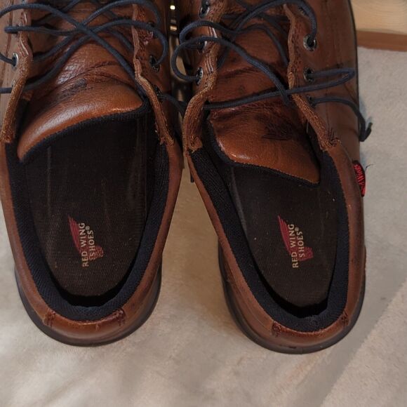 Red Wing Men's Steel Toe Model 6611 Made USA Work Shoes Size 9.5D Brown Leather - Picture 9 of 10